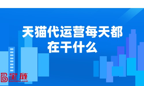 天貓代運(yùn)營每天都在干什么？有什么用？